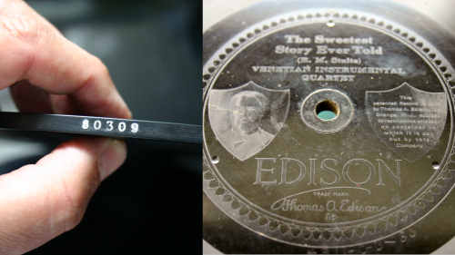 Edison disc with selection number