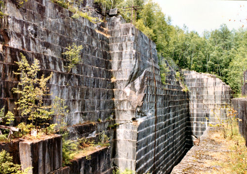 Depeleted quarry in Roxbury, Vermont